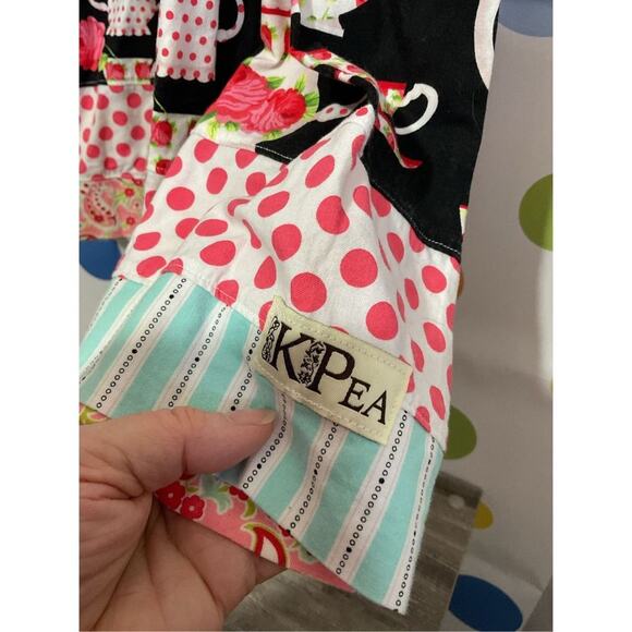 K Pea Girls Sundress Size 10 Multi Color 🌿🍓 - Picture 2 of 16